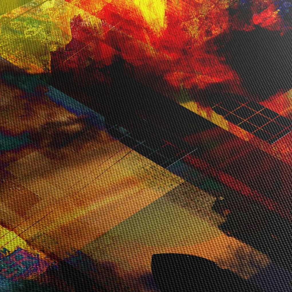 Kép - A város színes absztrakciója (120x50 cm)