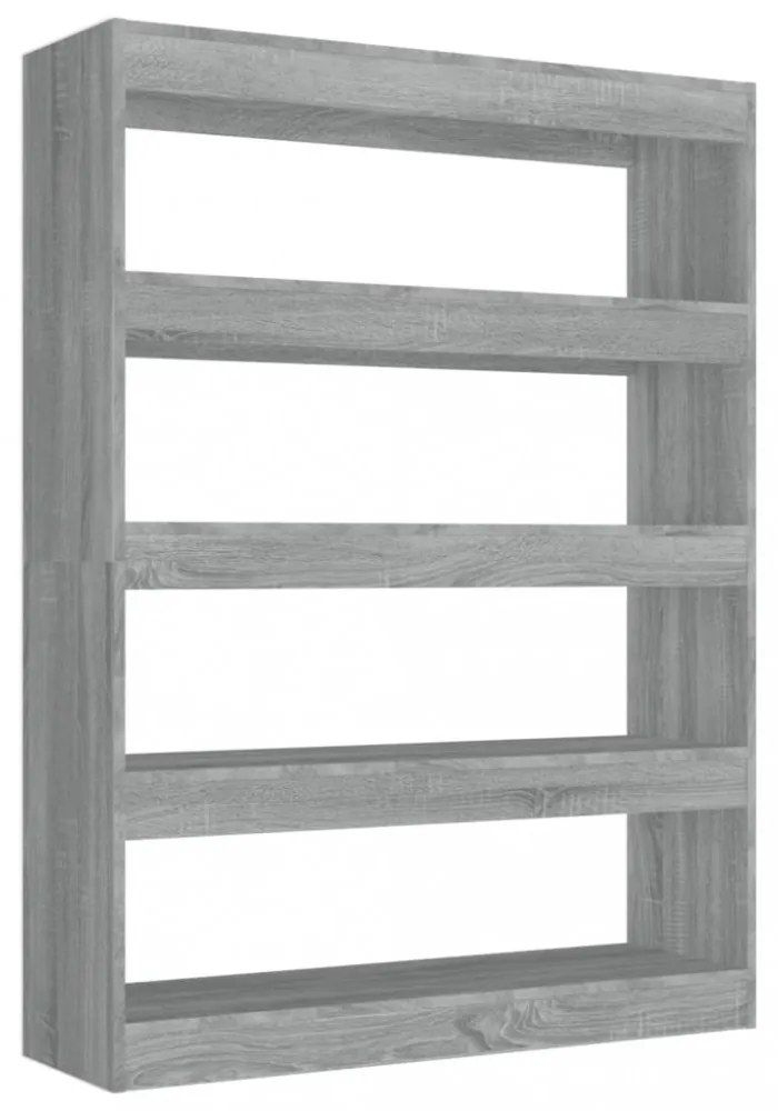 szürke sonoma színű könyvszekrény/térelválasztó 100x30x135 cm