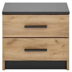 Éjjeli szekrény TOD, craft tölgy/fekete