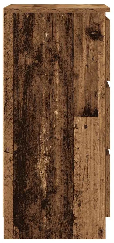 antik fa színű szerelt fa tálalószekrény 37,5x35x76 cm