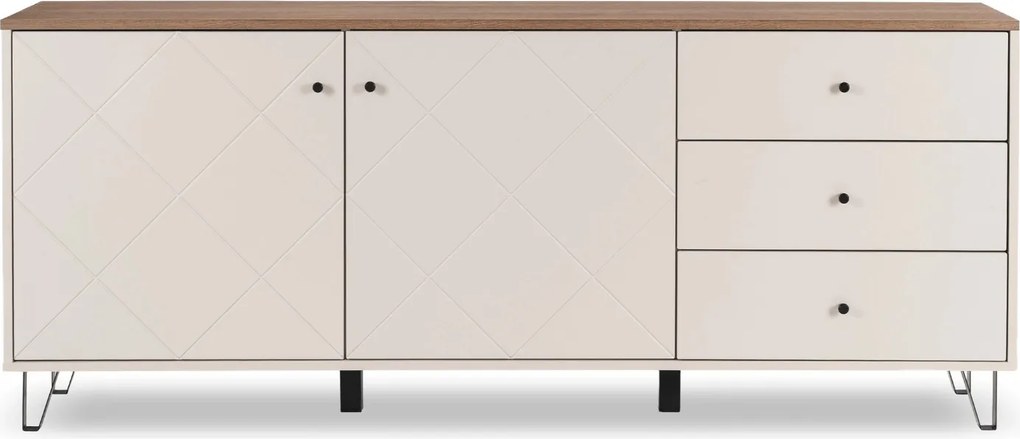 Komoda BACARDI 183 cm Kaszmir/Dąb Castello