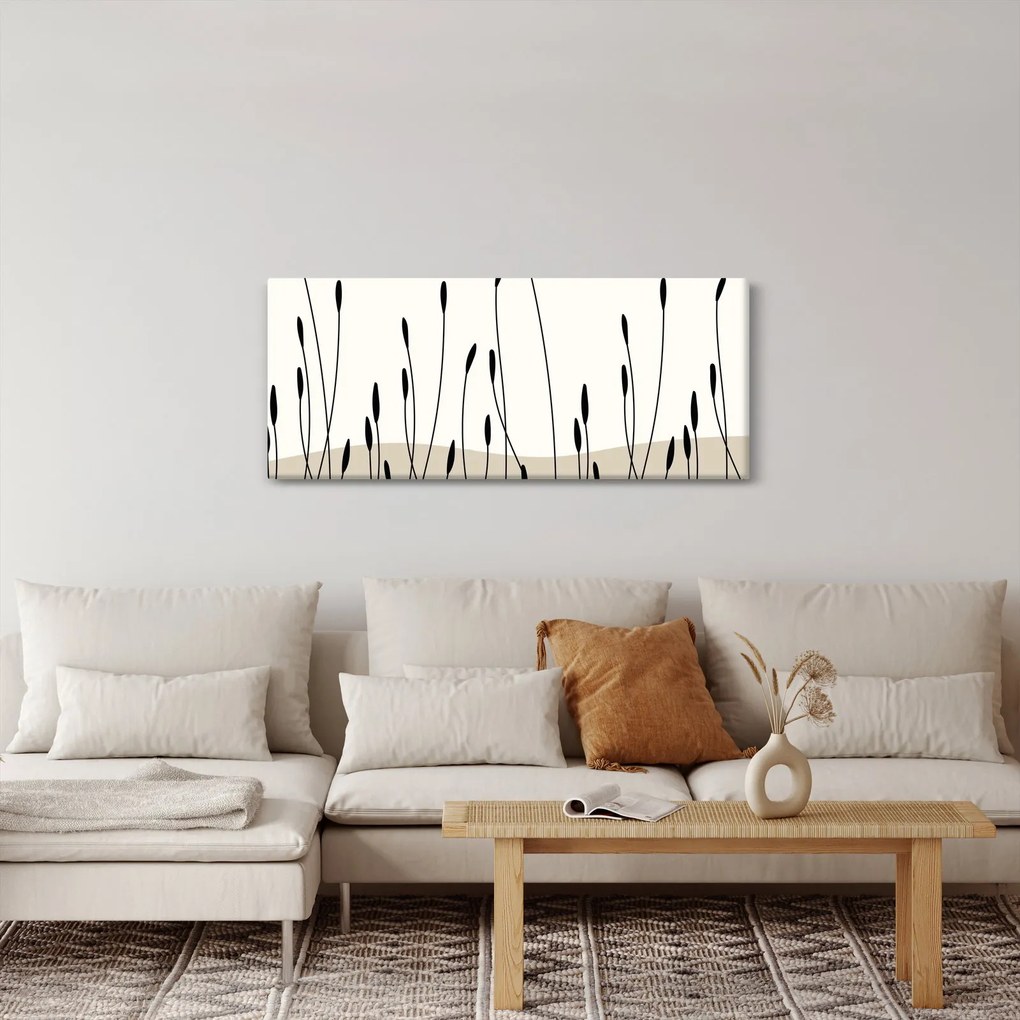 Kép - Grafikus rét N⁰3 (120x50 cm)