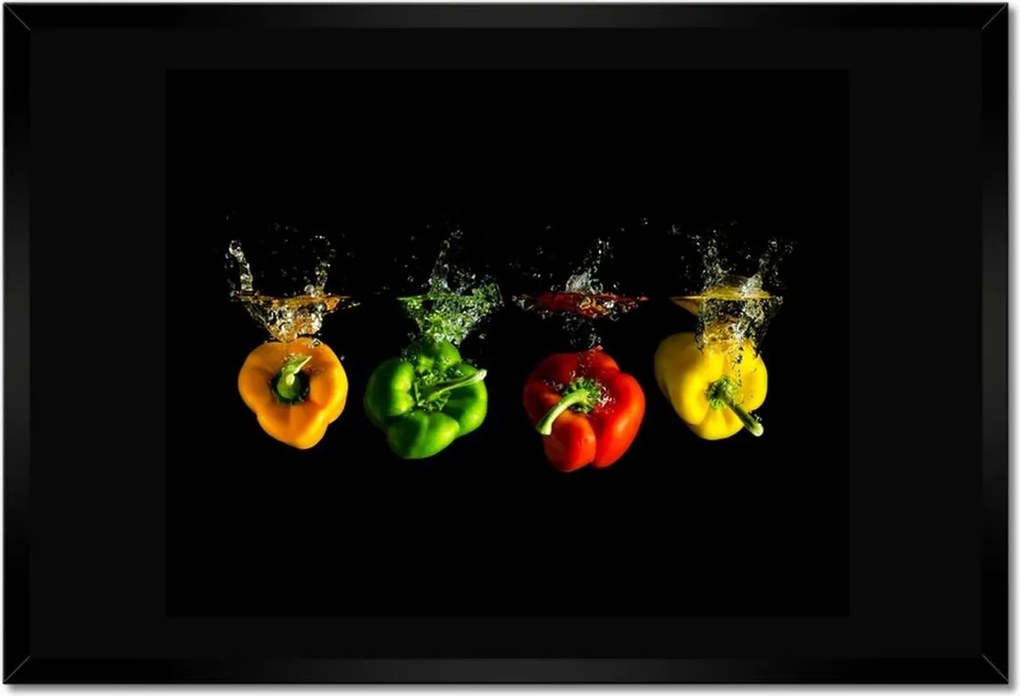 Poszterek keretben 60x40 Paprika Víz