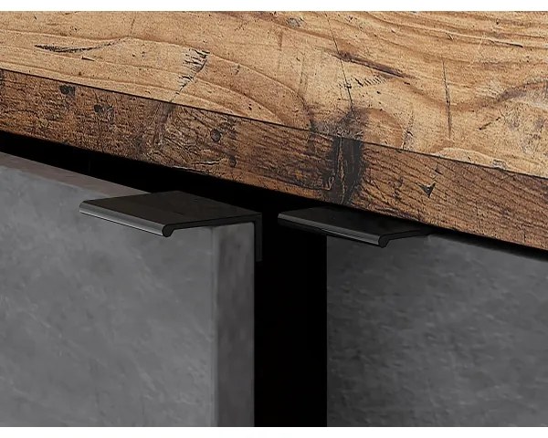 RUNEA komód sötétbarna/antracit