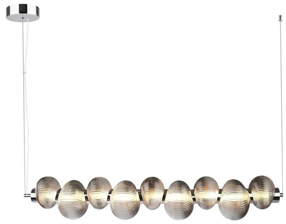 LED csillár kábelen BOLLA LED/32W/230V fényes króm/füstszürke