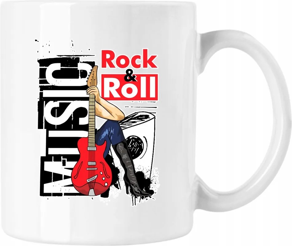 Rock and Roll Zene bögre Fehér 330ml