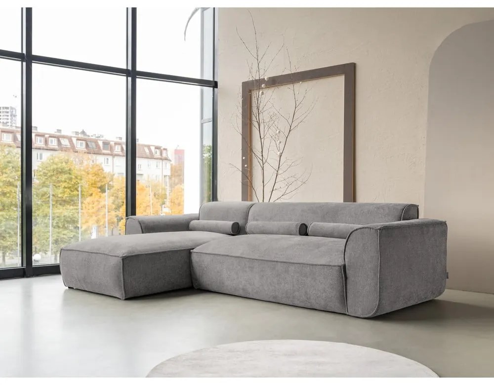 Világosszürke sarokkanapé (bal oldali) Flex Felix – Miuform