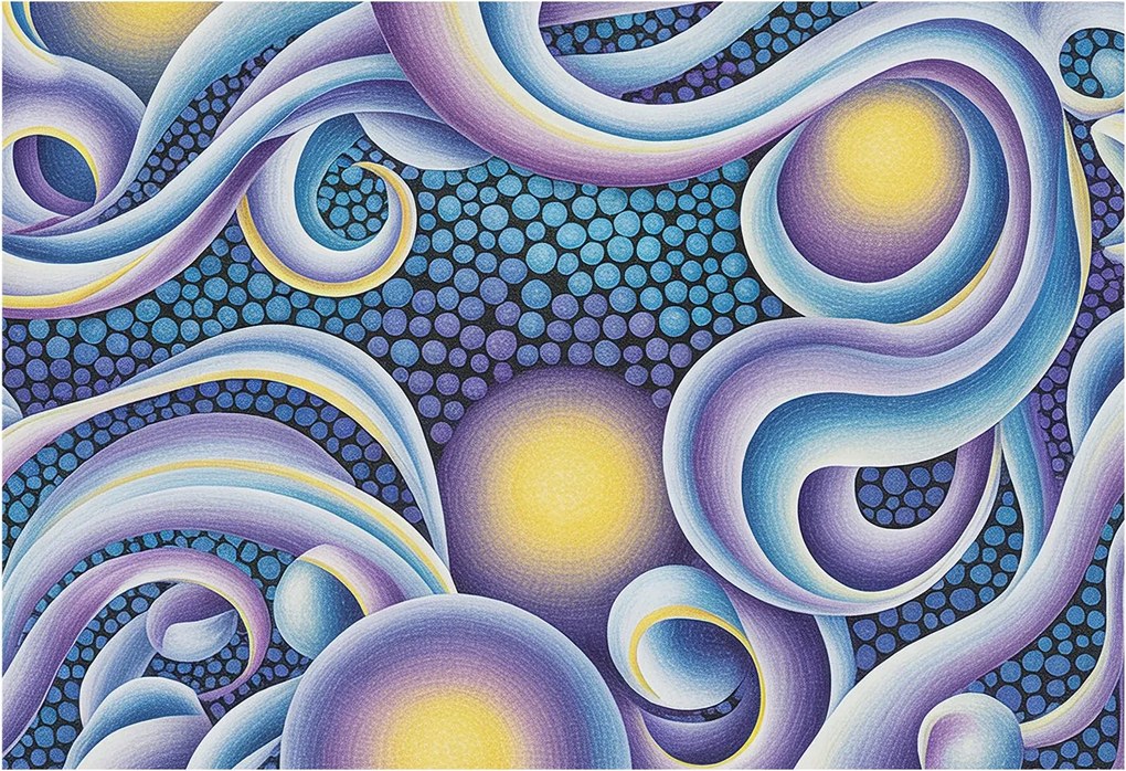 Dekoratív fotótapéta Falra Könnyű összeszerelés Színes örvények 152x104 Ragasztó