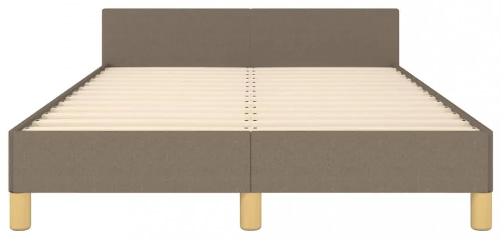 tópszínű szövet ágykeret matrac nélkül 120x200 cm