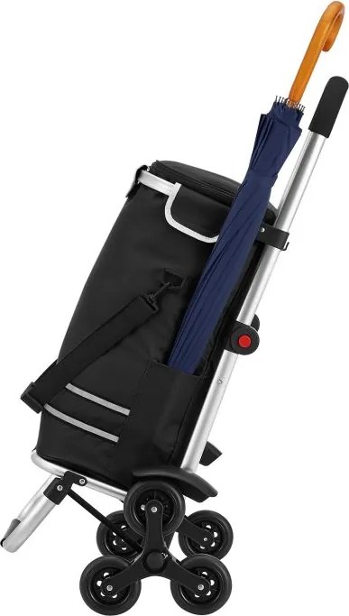 Összecsukható alumínium bevásárlókocsi 6 kerekes 30 kg