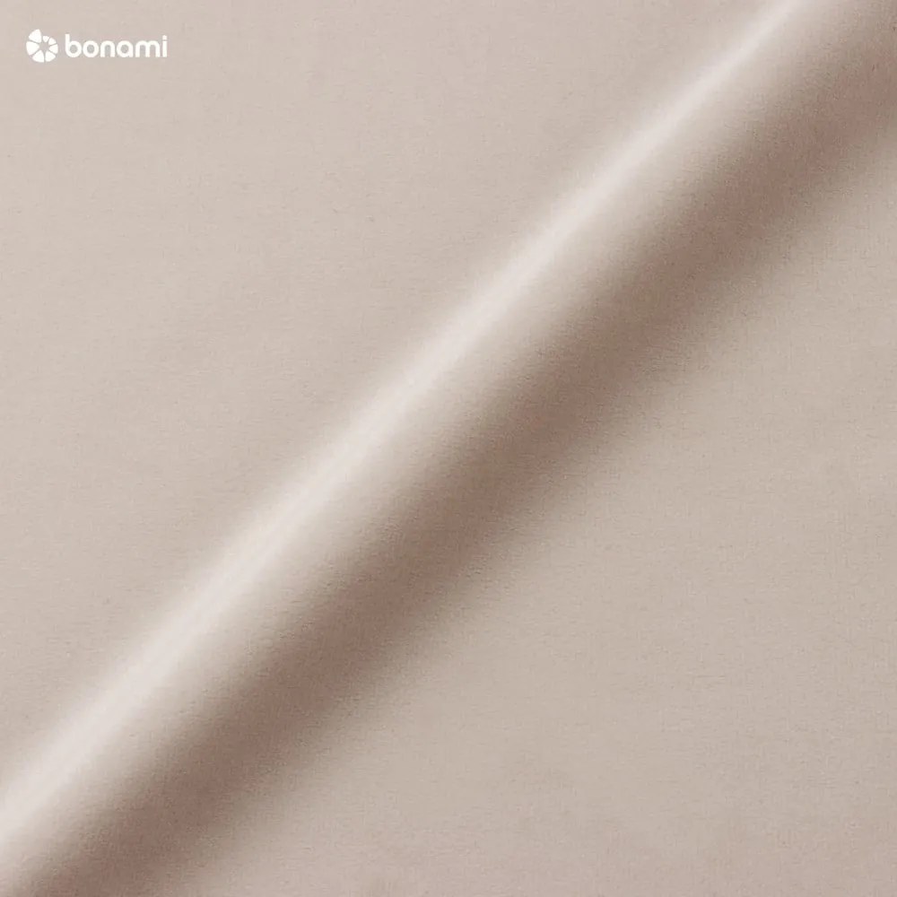 Krémszínű bársony kárpitozott ágyneműtartós franciaágy ágyráccsal 140x200 cm Brody – Mazzini Beds