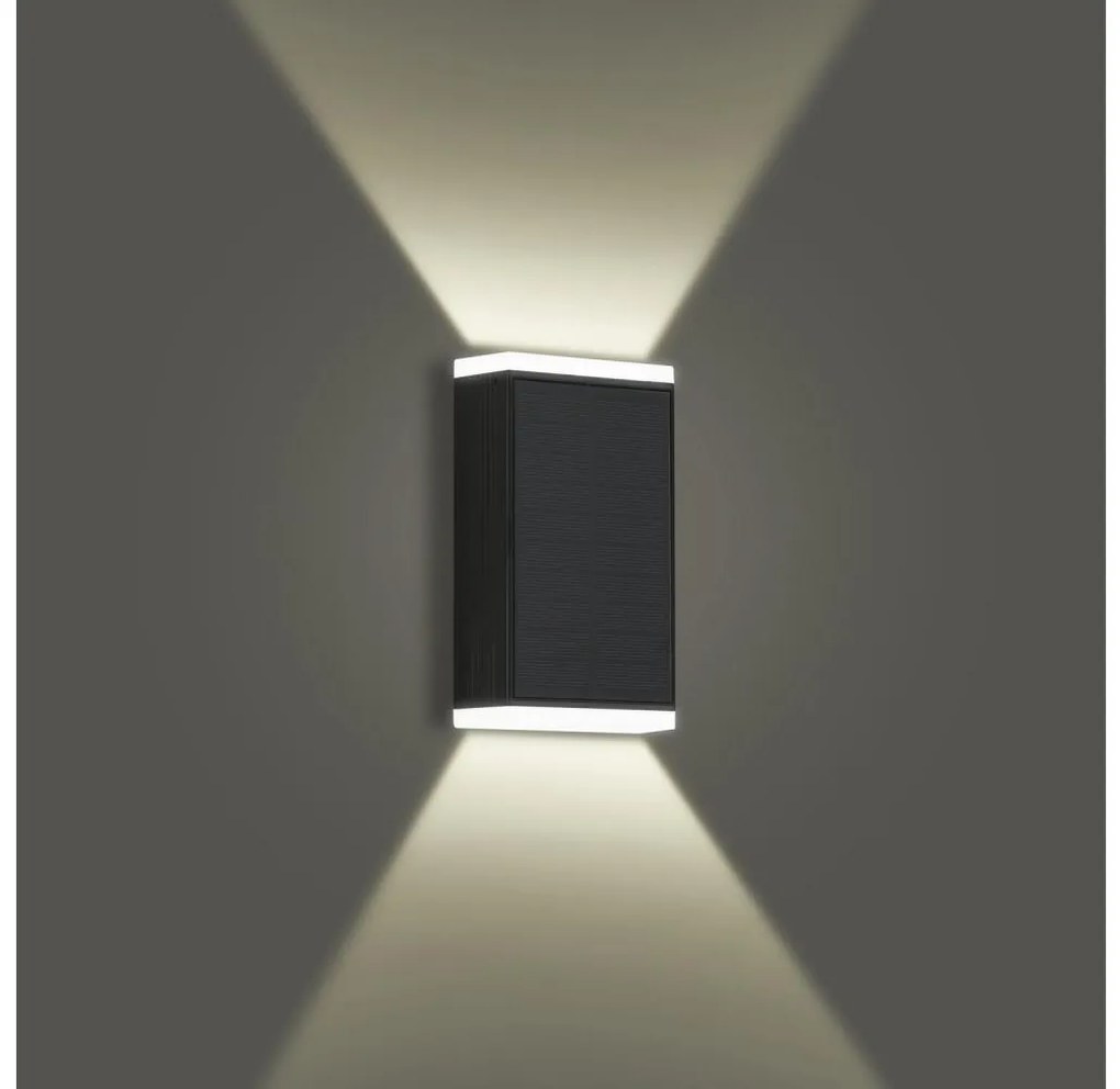 Brilagi - SUN GUARD LED 2W/3,7V 2000mAh IP45 napelemes fali lámpa