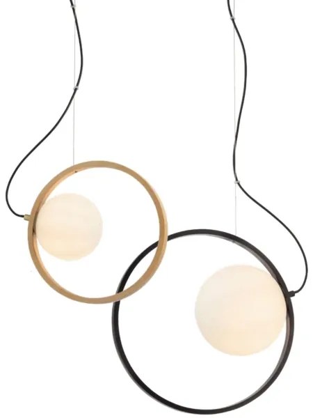 Redo 01-2319 - Csillár zsinóron KLEIDI 1xE14/28W/230V átm. 27 cm barna