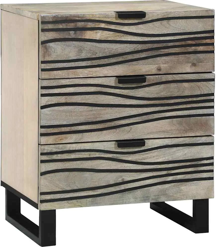 vidaXL Éjjeliszekrény Fehér és fekete 50 x 33 x 62 cm Tömör akácfa