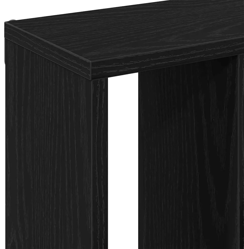fekete tölgy színű szerelt fa fali polc 45x16x45 cm