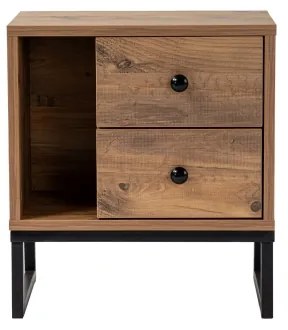 Éjjeliszekrény GLIMMER 50x45,2 cm fenyő atlantic/fekete