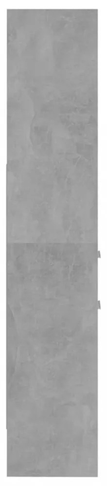 betonszürke szerelt fa könyvszekrény 40 x 35 x 180 cm