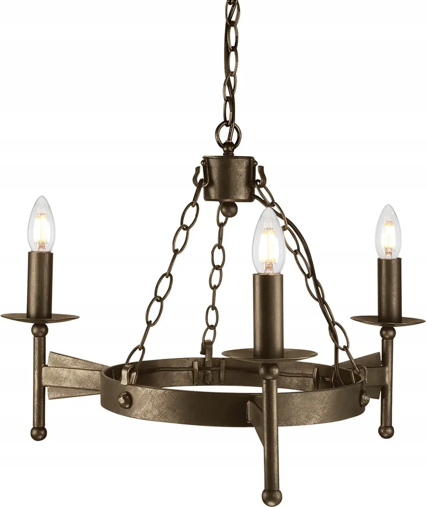 Cromwell Elstead gótikus csillár, 3xE14, 60W, régi bronz, állítható
