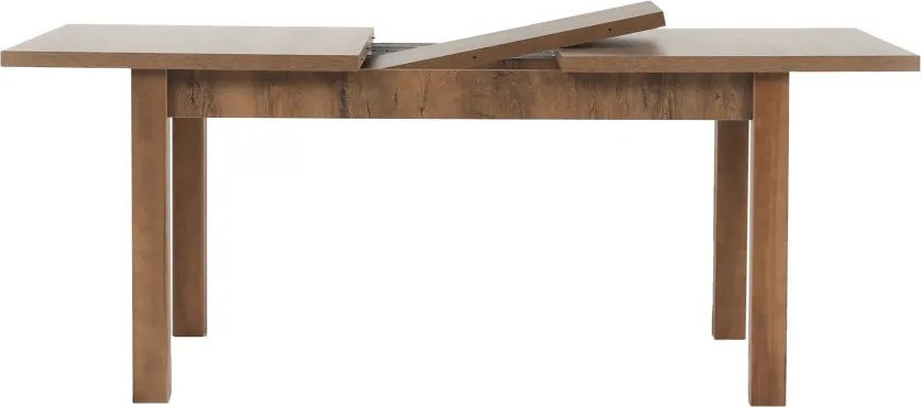 Széthúzható ebédlőasztal, tölgyfa lefkas, 160-203x90 cm, MONTANA STW