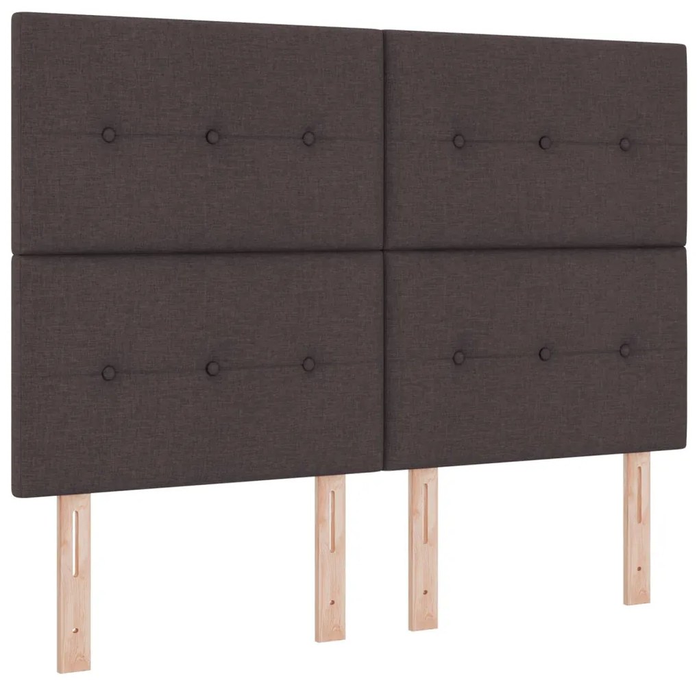 Box Spring ágy matraccal sötétbarna 160x200 cm szövet