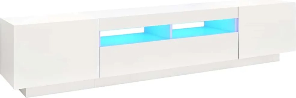 vidaXL fehér TV-szekrény LED-lámpákkal 200 x 35 x 40 cm