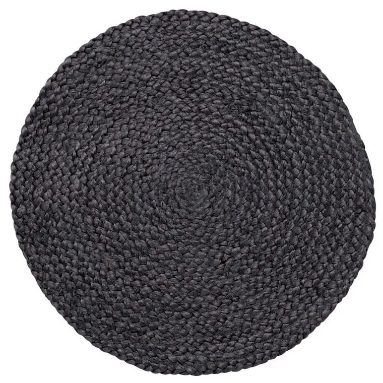 Fekete juta tányéralátét, ø 35 cm - Södahl