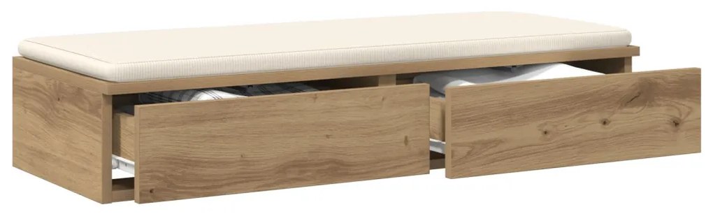 Ágy Fiókok Kézműves Tölgy 100x36,5x16,5 cm Mérnöki Fa