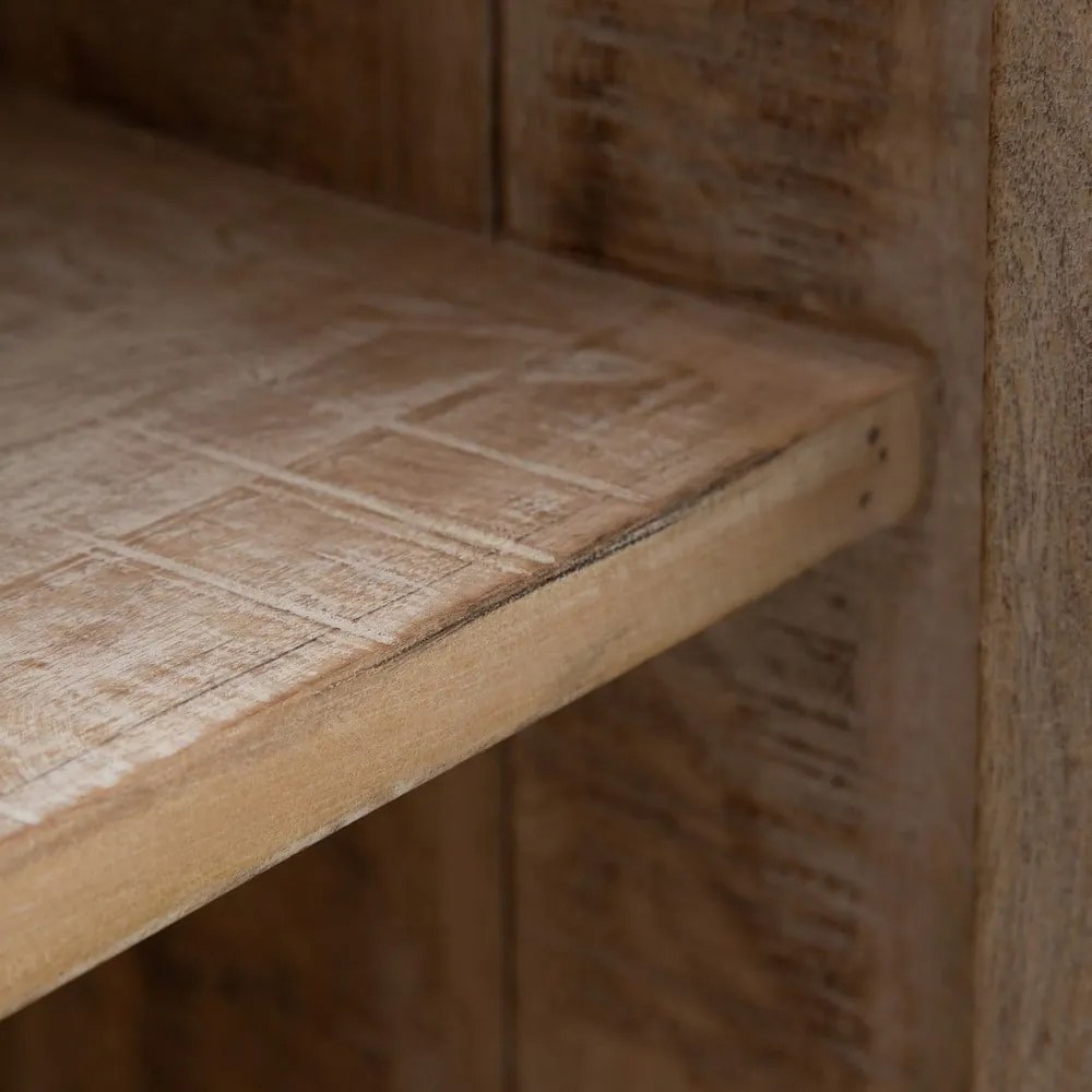 Natúr színű mangófa tálalószekrény 160x71 cm – Ixia