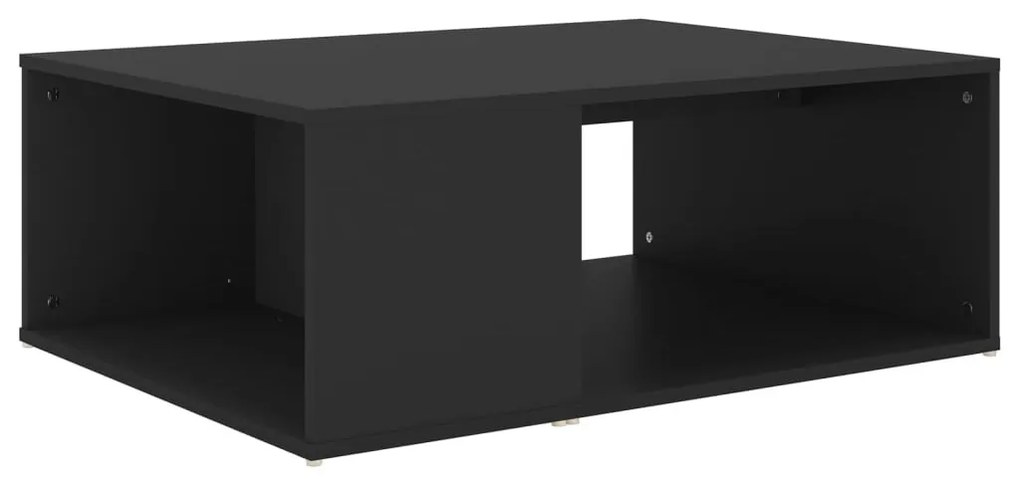 Fekete szerelt fa dohányzóasztal 90 x 67 x 33 cm