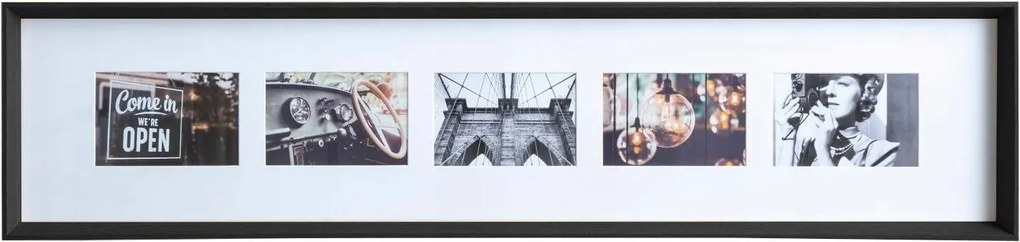 Fali Képkeret 5 Képhez Fekete Multikeret Axel 22 X 97 CM