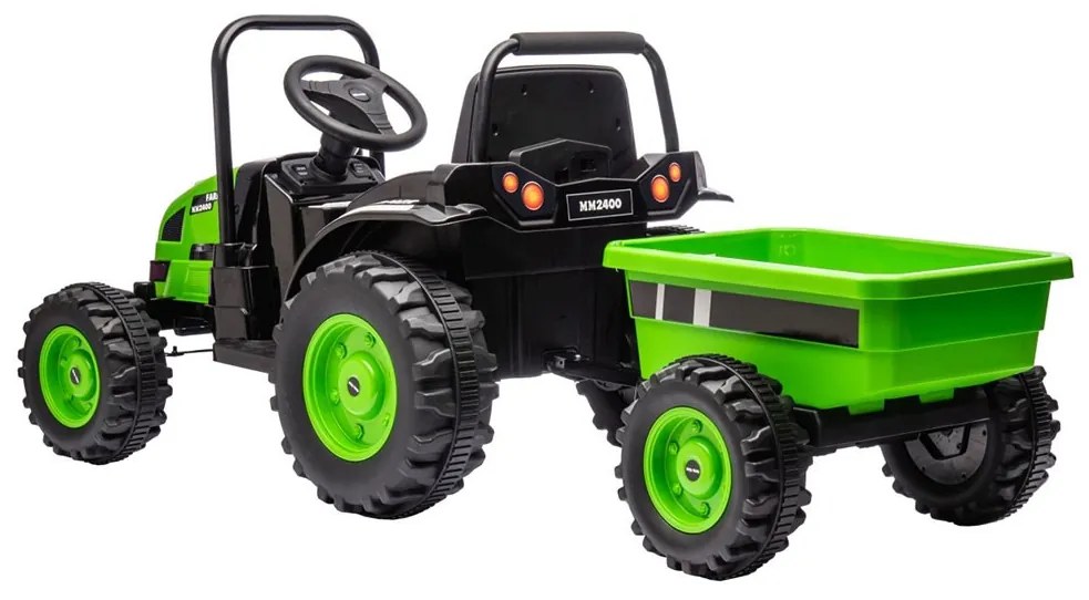 Elektromos vontató pótkocsival Milly Mally Farmer zöld