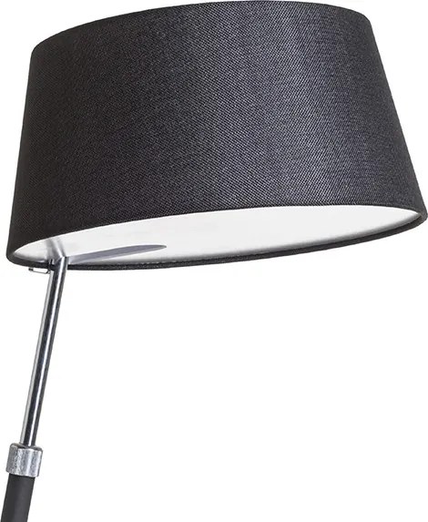 RENDL RITZY asztali lámpa fekete króm 230V LED E27 15W