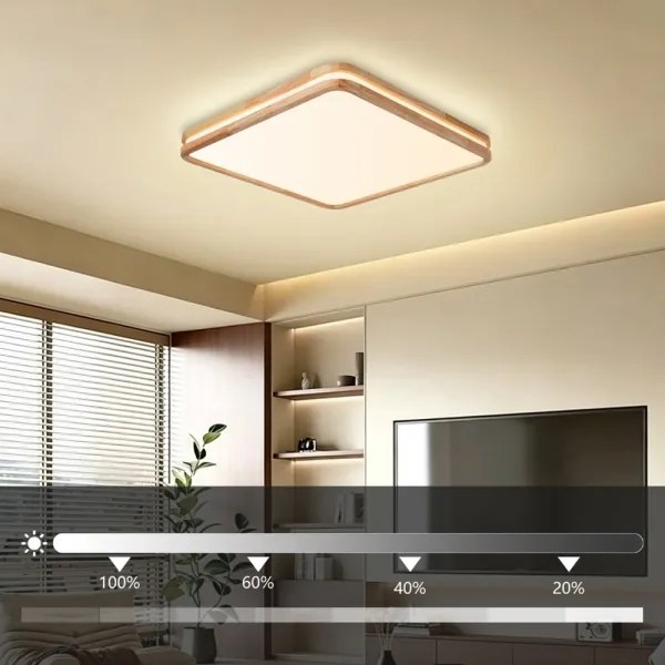 Brilagi - dimmelhető LED világítótest MOLINA SQUARE LED/80W/230V tölgy 60x60 cm + távirányító