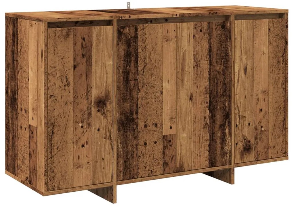 antik fa színű szerelt fa tálalószekrény 120x41x75 cm