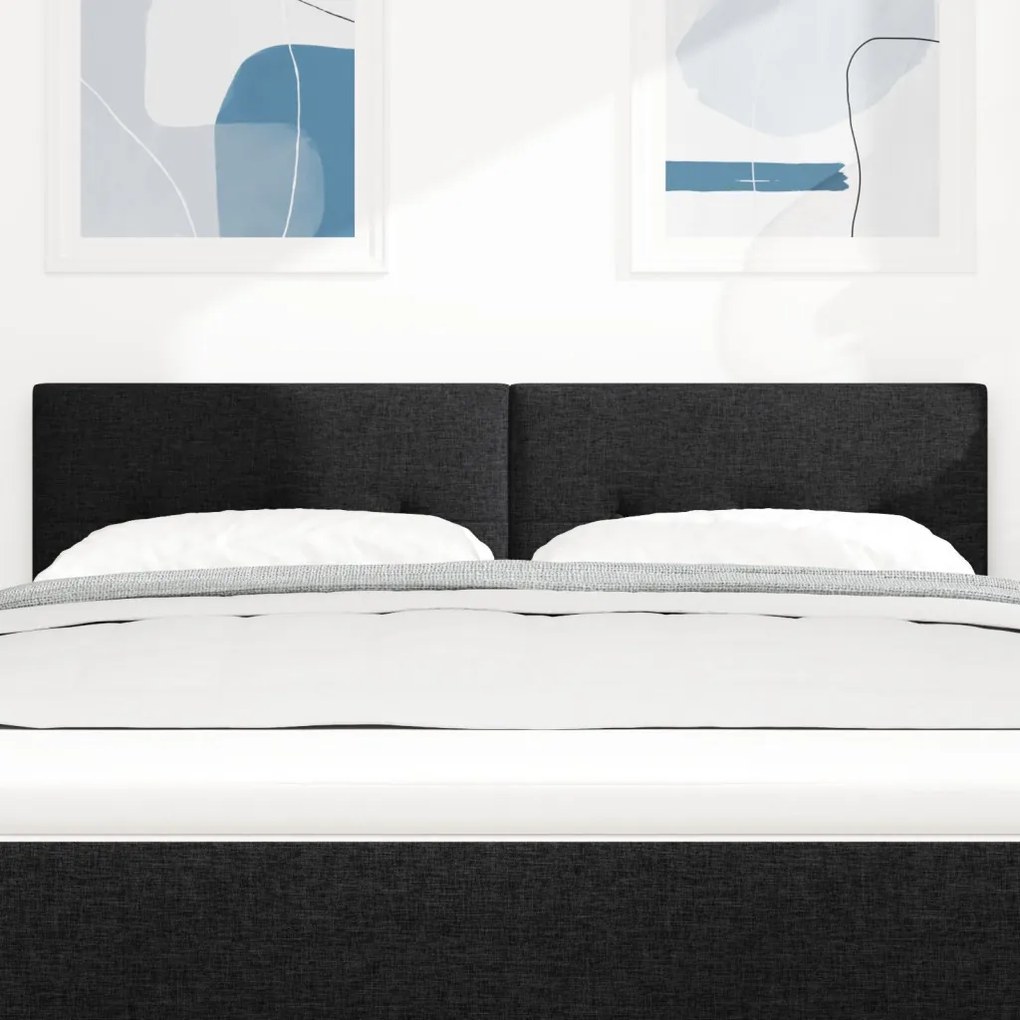 Fejtámla Gombos Rásegítős Fekete 140 cm Textil