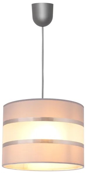 Csillár zsinóron HELEN 1xE27/15W/230V á. 20 cm szürke/ezüst