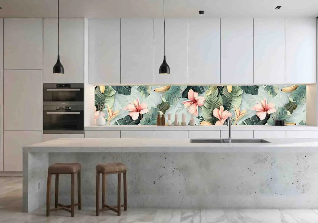 Wallplex konyhahátfal Banánpálma (Méret: 60x180)