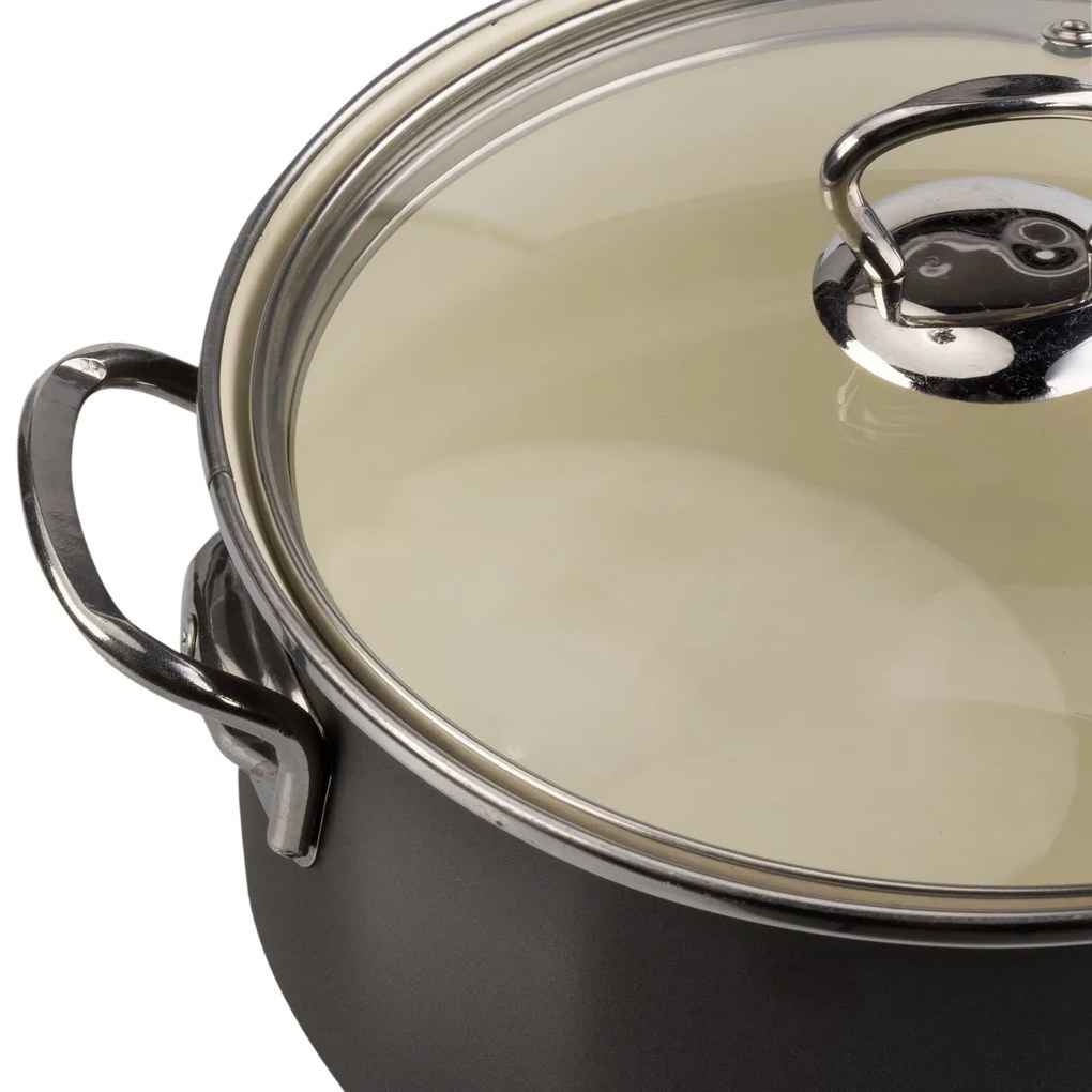 Lamart LT1281 Hard zománcozott serpenyő 24 cm, 6 l, 24 cm átmérőjű