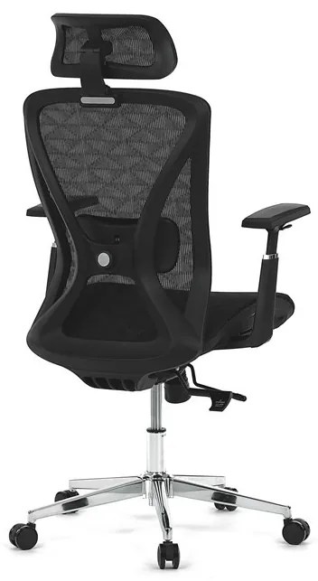 Fekete Hálós Irodai Szék, Szinkron Mechanikával. KA-S258 BK