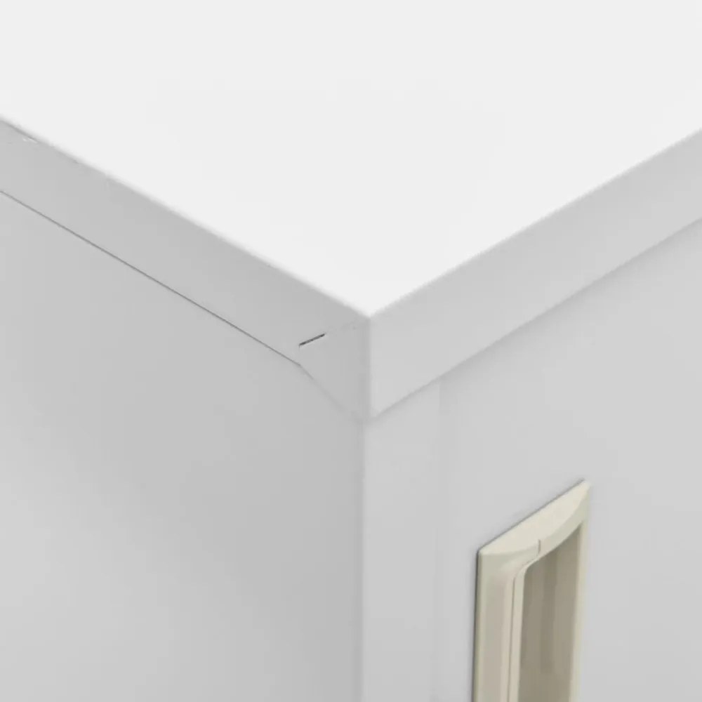 5 db világosszürke acél zárható szekrény 90 x 45 x 92,5 cm