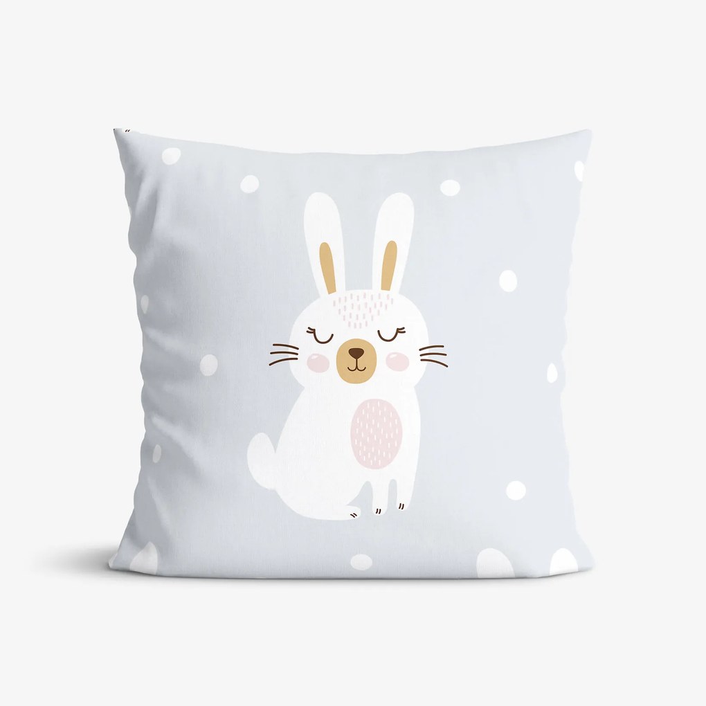 Goldea gyermek pamut párnahuzat - álmodozó nyuszik 60 x 60 cm