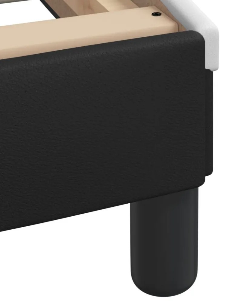 fekete és fehér műbőr ágykeret matrac nélkül Zadar 100x200 cm