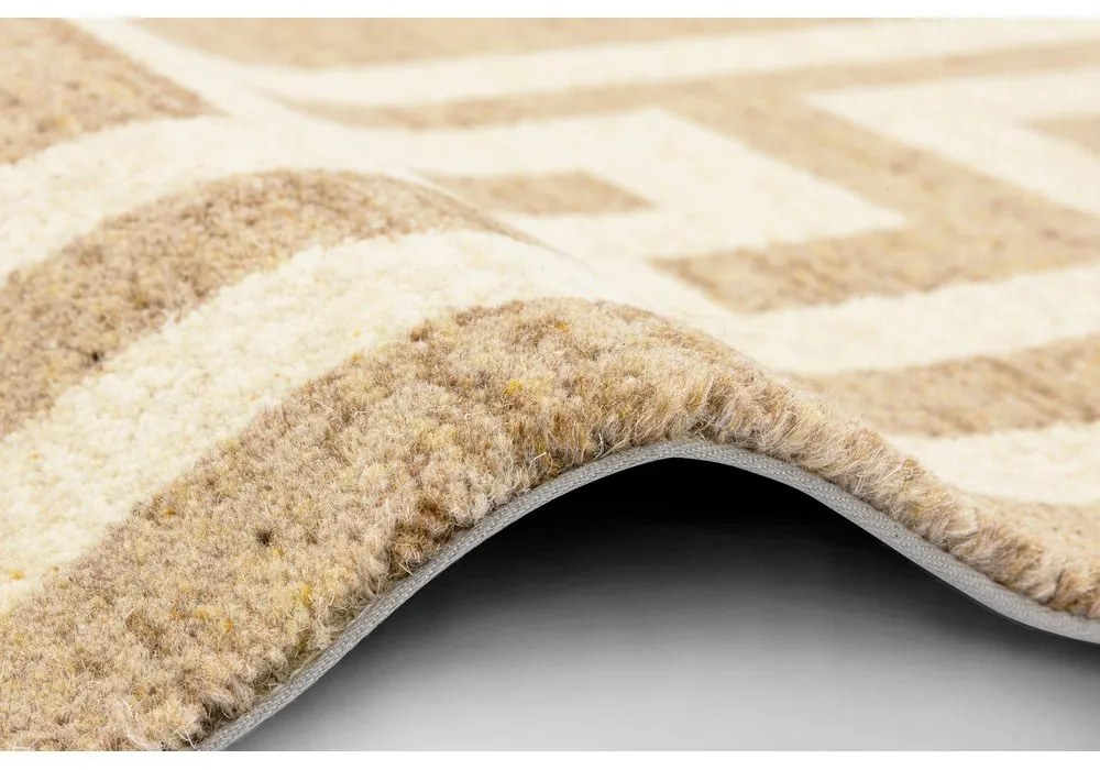 Világosbarna gyapjú szőnyeg 133x180 cm Cesar – Agnella