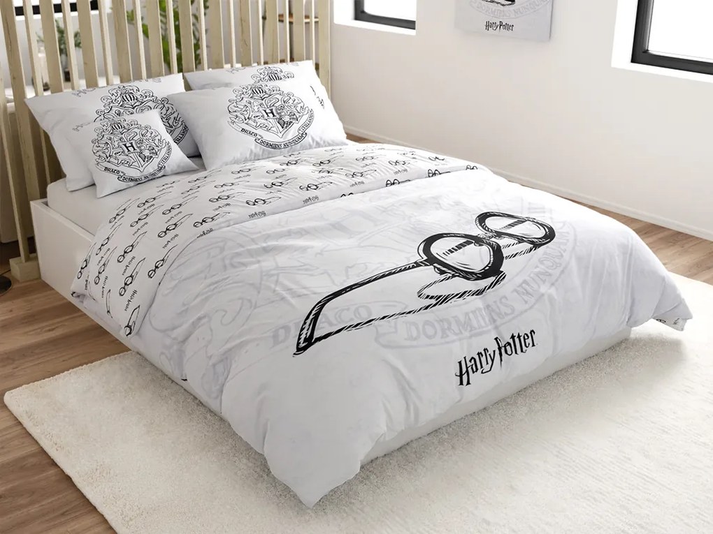 Világító ágynemű HARRY POTTER VISION fehér Ágyneműhuzat mérete: 70 x 90 cm | 140 x 200 cm