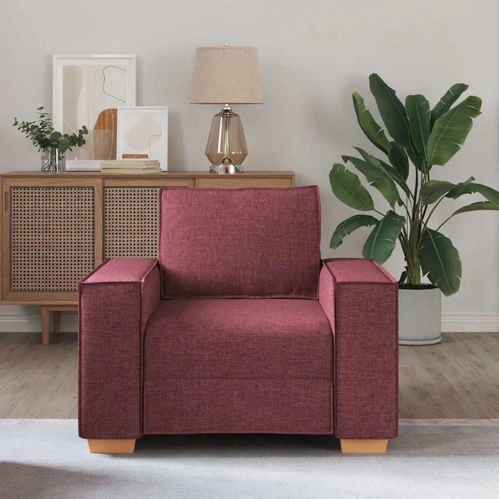 bordó színű szövet kanapéfotel 60 cm