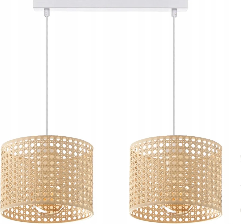 Mennyezeti Lámpa Függő Led Rattan Léc Rattan Natúr E27 Lengyel