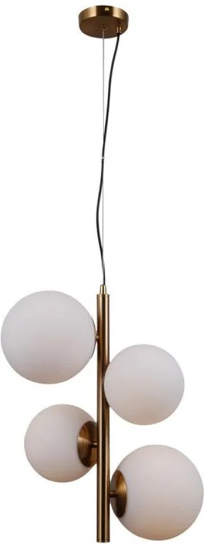 ITALUX PND-44213-4-HBR RIGA Többágú Függesztett Lámpa Fehér, Mézédes E14, E27 IP20