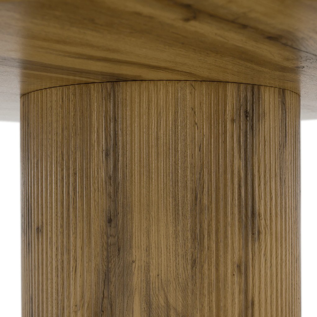 Étkezőasztal, tölgy, átmérő 120 cm, MAHIR TYP 2