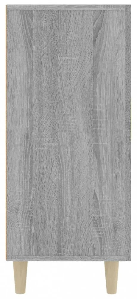szürke sonoma színű szerelt fa tálalószekrény 90 x 34 x 80 cm