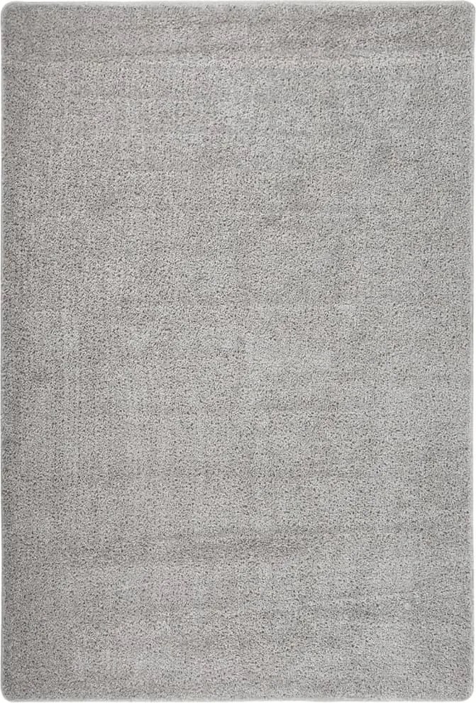 vidaXL világosszürke csúszásmentes bozontos szőnyeg 140 x 200 cm